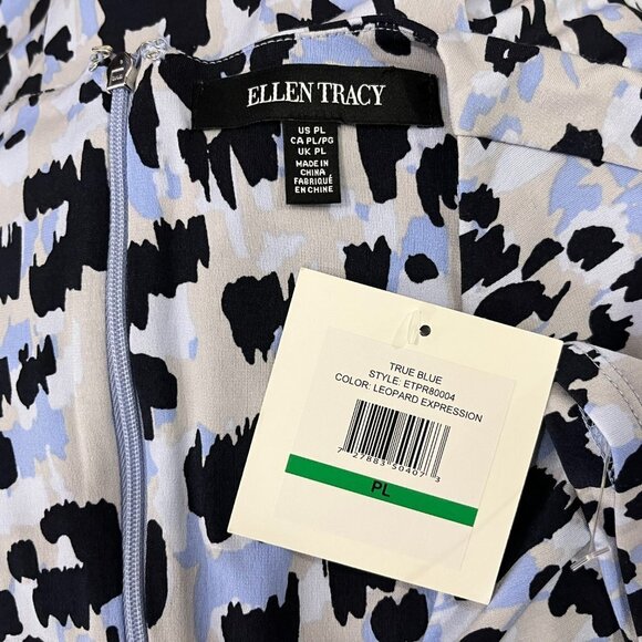 ELLEN TRACY Women's True Blue Leopard Expression Dress - Size PL - NWT - Picture 6 of 6